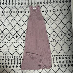 Abercrombie & Fitch Midi High Neck Ribbed Dress